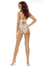 Gorgeous Pearly White Sheer Mesh Floral Lace Underwired Cups Adjustable Straps Bodysuit Body Teddy