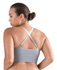 Ladies Seamless Storm Grey Adjustable Multiway Straps Removeable Pads Longer Line Crop Top Style Created With Plant Based Tencel™ Ultra Soft Bralette