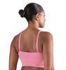 Ladies Seamless Pink Adjustable Multiway Straps Removeable Pads Longer Line Crop Top Style Created With Plant Based Tencel™ Ultra Soft Bralette