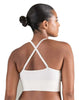 Ladies Seamless White Sand Adjustable Multiway Straps Removeable Pads Longer Line Crop Top Style Created With Plant Based Tencel™ Ultra Soft Bralette