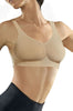 Ladies Comfortable Medium Compression No Underwiring Flat Seams Micro Massage Reshaping Push Up Bra