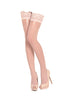 Beautiful Criss Cross Print Mock Suspender Lace Topped Bridal Hold Ups