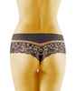 Ladies Gorgeous Microfibre Band Transparent Tulle Panel With Fabulous Emroidered Lace Shorts Thong