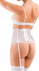 Ladies Stunning Sexy Scroll Lace Open Soft Bra Top Suspender Belt & Thong Set