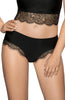Ladies Fabulous Soft Sheer Eyelash Lace Satin Ribbon V Shape Back Brief A 173