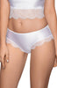 Ladies Fabulous Soft Sheer Eyelash Lace Satin Ribbon V Shape Back Brief A 173