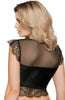 Ladies Stunning Soft Stretch Sheer Eyelash Lace Hem & Sleeves Top A 173