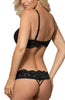 Ladies Beautiful Floral Lace Pretty Satin Diamante Bow Thong A163