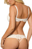 Ladies Beautiful Floral Lace Pretty Satin Diamante Bow Thong A163