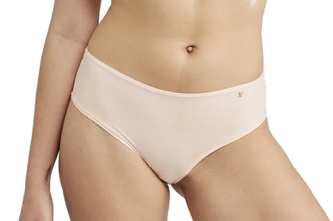 Ladies Blush Pink Made With Recycled Materials Stretch With Full Recovery Elastic Free Second Skin Mid Rise Waist Brief