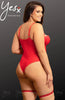 Ladies Beautiful Red Sheer Mesh Stunning Floral Lace Elastica Underwired Bra Cups Adjustable Suspender Legs Straps Bodysuit Teddy Body