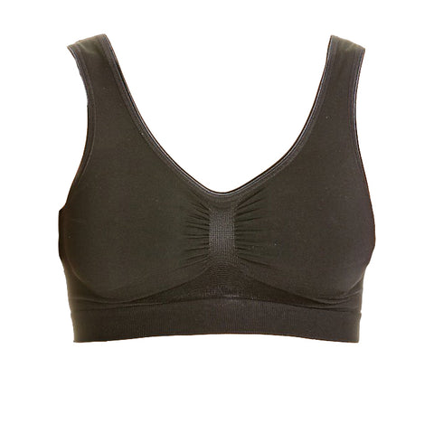 Ladies Comfortable Medium Compression No Underwiring Flat Seams Micro Massage Reshaping Push Up Bra
