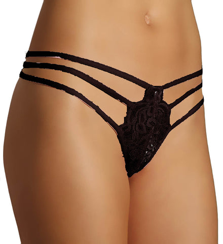 Ladies Super Sexy Ladies Strappy Lace Front Thong One Size UK 6-12