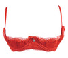 Ladies Naughty Sexy Shelf Open Half Cup Padded Underwired Lace Trimmed Bra