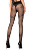 Ladies Fabulous Sheer To Waist Sparkly Print Floral Dot Back Seam Tights
