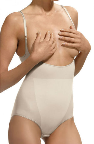 Elegant Ladies Strappy Firm Support Open Bust High Waist Brief Body