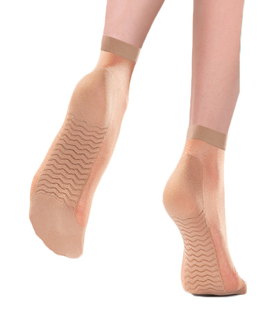 Beautiful 20 Denier Massage Aloe Vera Ankle Socks - One Size