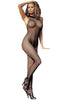 Hot See Through Fishnet Halterneck Bodystocking Playsuit