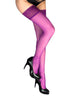 Ladies Elegant Plain Magenta Delicately Perfumed Lace Top Hold Ups