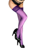 Ladies Beautiful Plain Plum Delicately Perfumed Lace Top Hold Ups