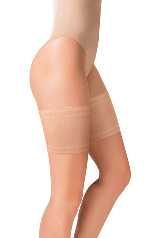 Ladies Pretty Beige Mesh Anti Chaffing Elastic Thigh Bands