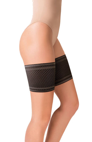 Ladies Pretty Beige Mesh Anti Chaffing Elastic Thigh Bands