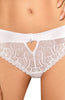 Ladies Gorgeous Sheer Mesh Swirls Embroidered Lace Diamante Satin Bow Brief A 176