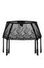 Ladies Gorgeous Sheer Mesh Swirls Embroidered Lace Diamante Satin Bow Suspender Belt A 176