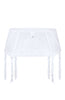 Ladies Gorgeous Sheer Mesh Swirls Embroidered Lace Diamante Satin Bow Suspender Belt A 176