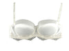 Ladies Beautiful Sexy Satin Cream Floral Lace Embroidery Pretty Bow Bridal Bra  A122