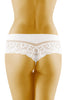 Ladies Gorgeous Microfibre Band Transparent Tulle Panel With Fabulous Emroidered Lace Shorts Thong