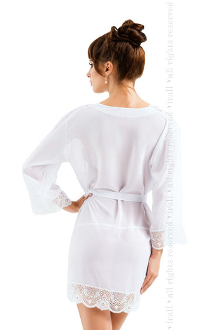 Ladies Gorgeous Sheer Floral Lace Chiffon Floaty Dressing Gown Robe
