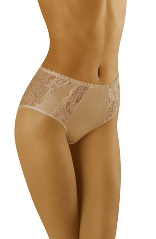 Ladies Elegant Deep Sided High Cotton Content Lace Panels Full Brief