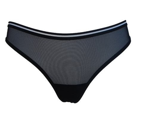 Gorgeous Sheer Mesh Heart Embroidered Design Brief A140