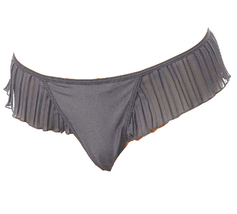 Ladies Georgeous Pleated Briefs With Sexy Frilly Edges