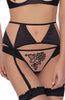 Ladies Gorgeous Sexy Satin Sides Mesh Flower Embroidery Thong A137