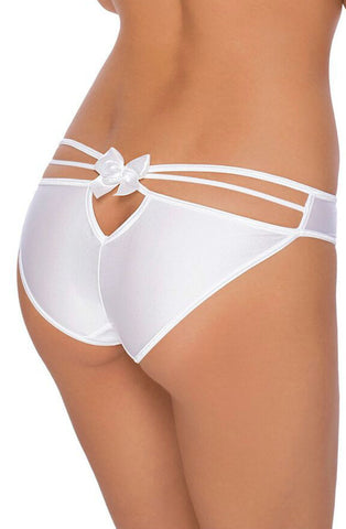 Ladies Pretty Sexy Strappy Satin Bow Brief A146