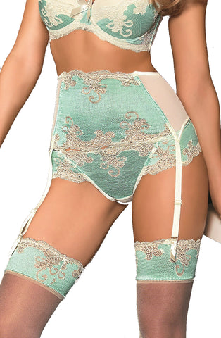 Ladies Beautiful Sexy Floral Embroidered Lace Suspender Belt A134
