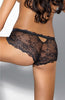 Ladies Gorgeous Sexy Floral Embroidered Scalloped Edged Lace Satin Bow Boxer Briefs A157