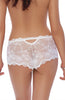 Ladies Gorgeous Sexy Floral Embroidered Scalloped Edged Lace Satin Bow Boxer Briefs A157