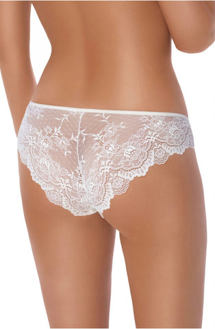 Ladies Gorgeous Sexy Floral Embroidered Scalloped Edged Lace Satin Bow  Briefs A157