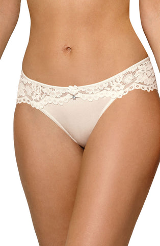 Ladies Beautiful Floral Lace Pretty Satin Diamante Bow Brief A163