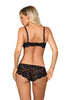 Ladies Beautiful Floral Lace Pretty Satin Diamante Bow Brief A163