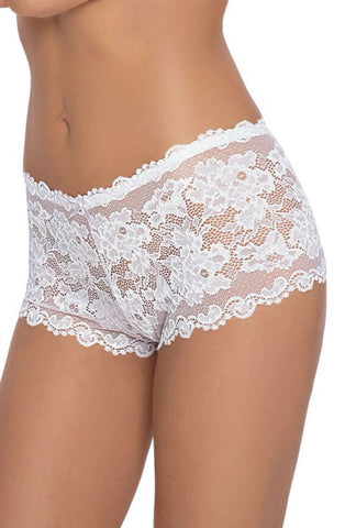 Ladies Gorgeous Sexy Floral Embroidered Scalloped Edges Lace Briefs A122