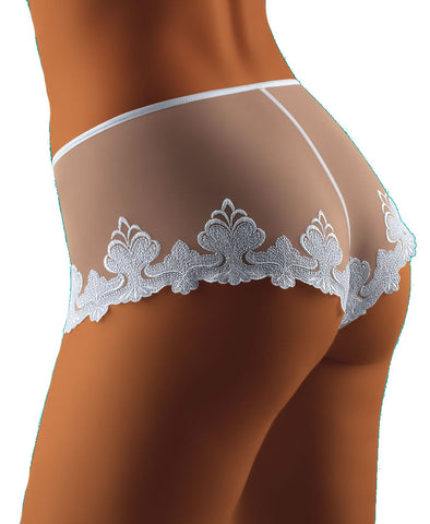 Ladies Gorgeous Sexy Sheer Shorts With Fabulous Embroidered Edges