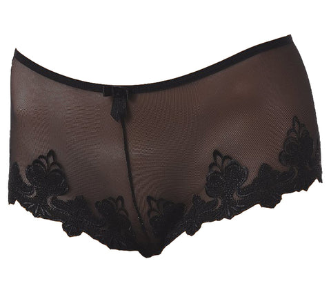 Ladies Gorgeous Sexy Sheer Shorts With Fabulous Embroidered Edges