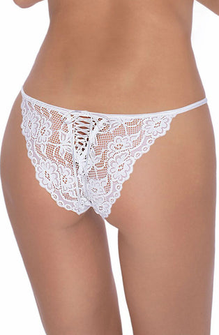 Ladies Elegant Sexy Floral Embroidered Lace Up Brief A124