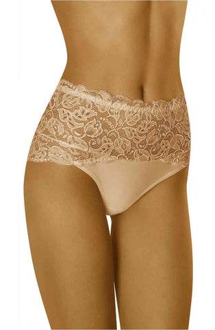Ladies Stunning Sexy Floral Embroidered Lace High Waist Briefs