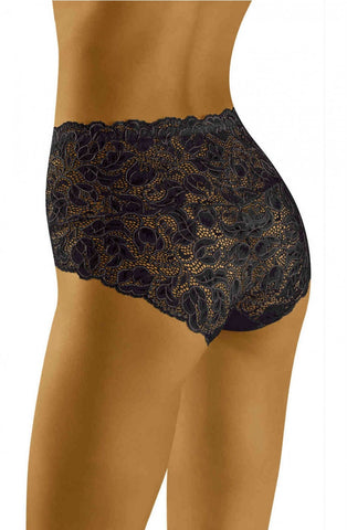 Ladies Stunning Sexy Floral Embroidered Lace High Waist Briefs